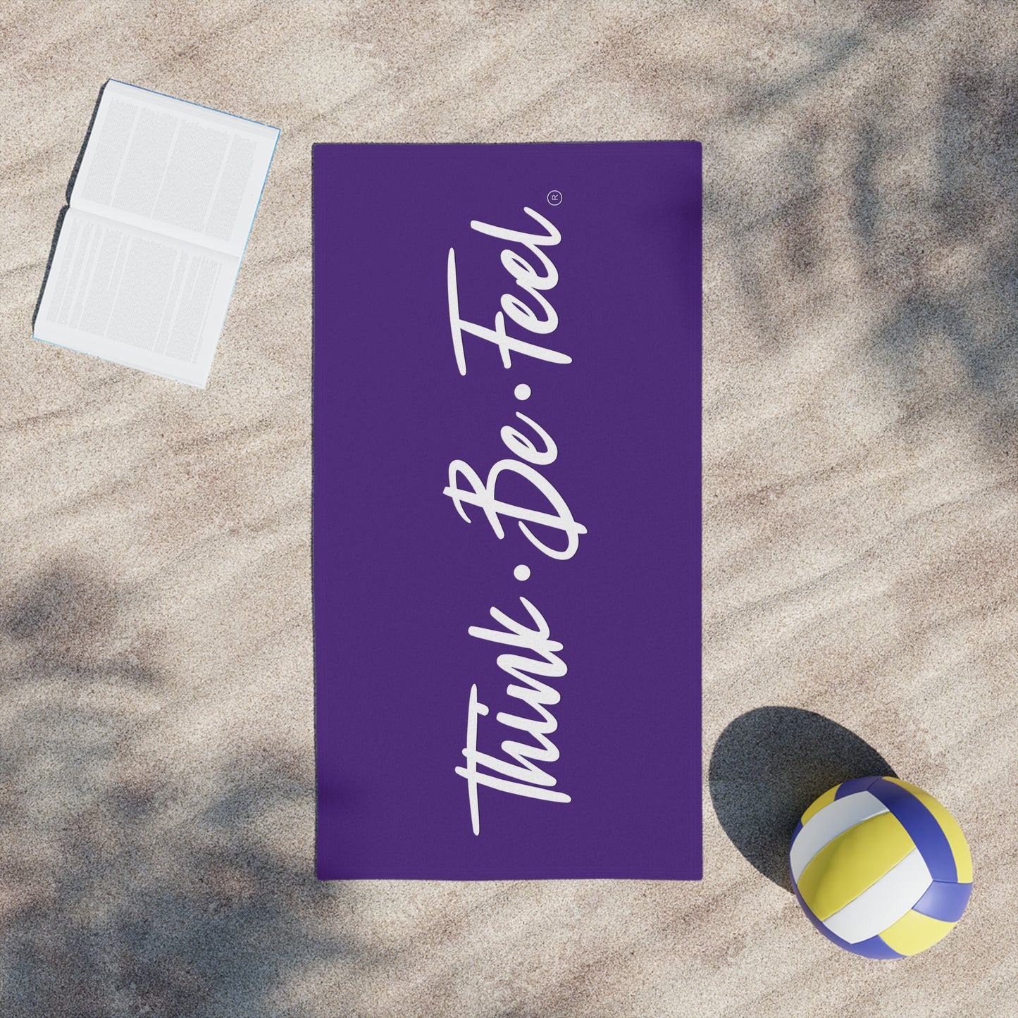 Think Be Feel Original Purple Beach Towel - Think Be Feel