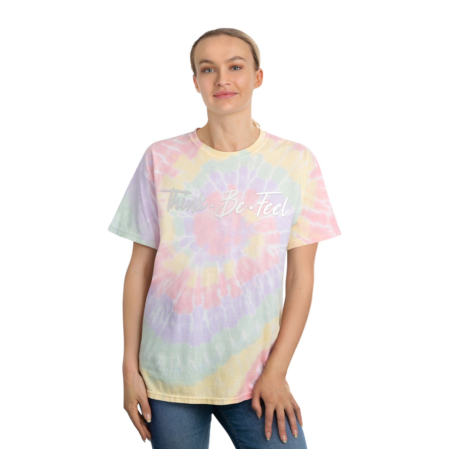 Think Be Feel Tie-Dye Tee, Spiral - Think Be Feel
