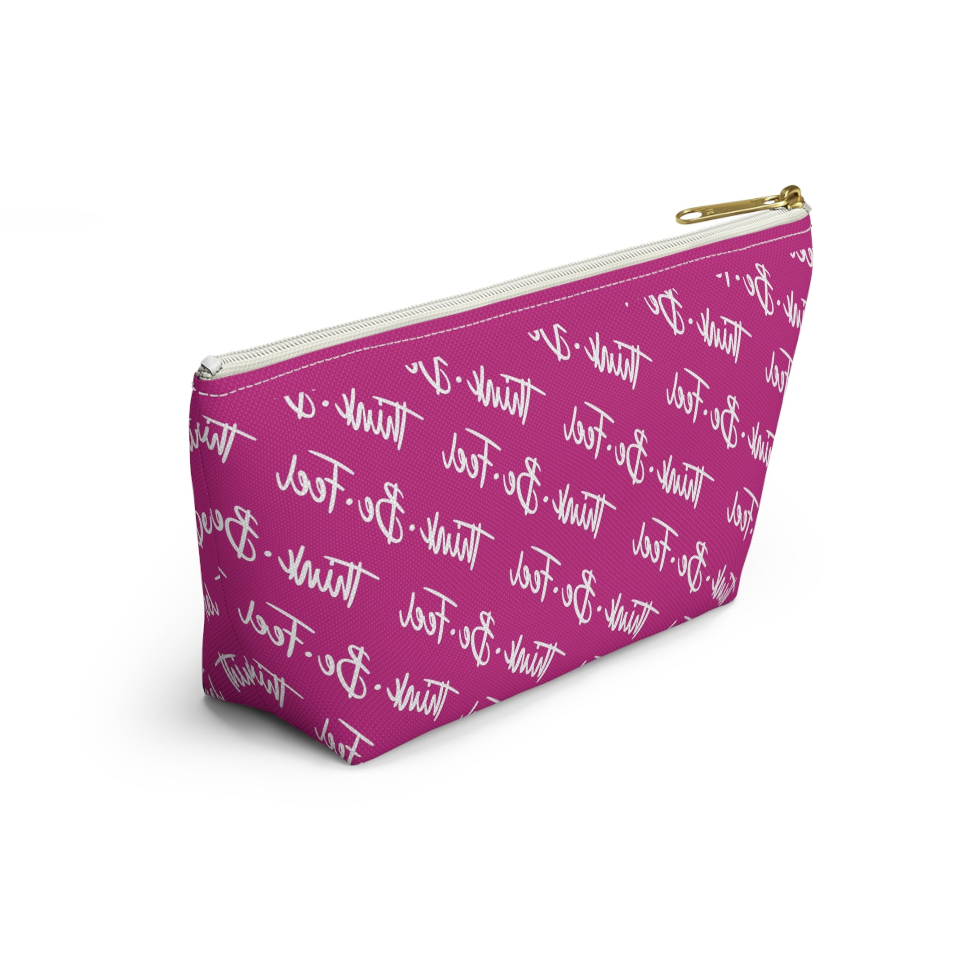 Think Be Feel Pink Travel Pouch w T-bottom - Think Be Feel