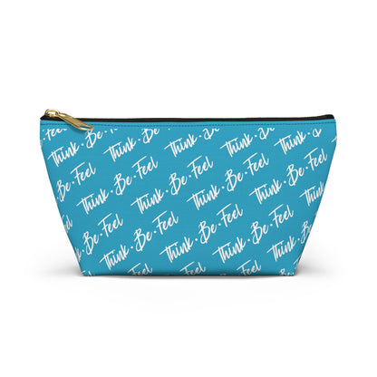 Think Be Feel Blue Travel Pouch w T-bottom