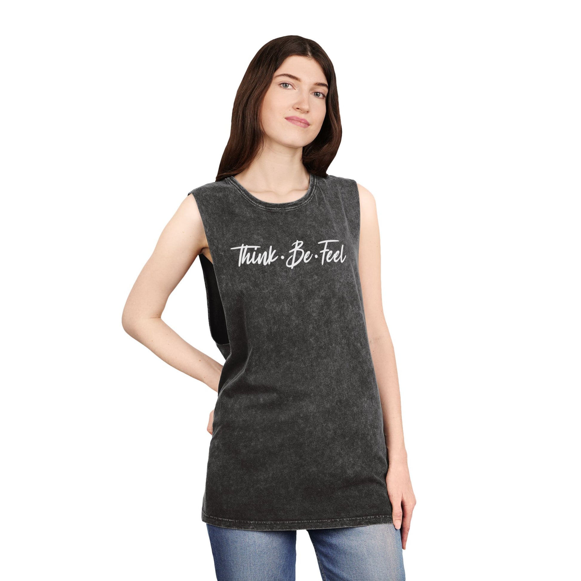 Think Be Feel Unisex Stonewash Tank Top - Think Be Feel