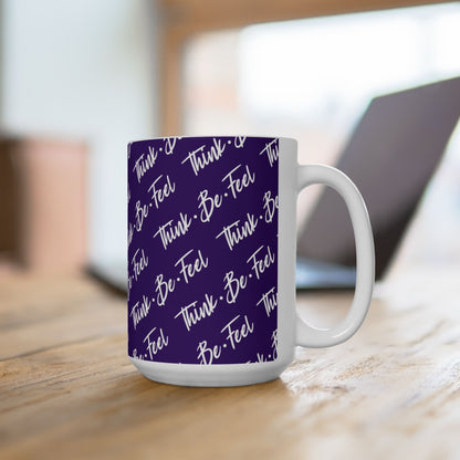 Think Be Feel Original Purple Ceramic Mug (15oz) - Think Be Feel