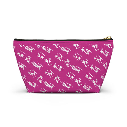 Think Be Feel Pink Travel Pouch w T-bottom - Think Be Feel