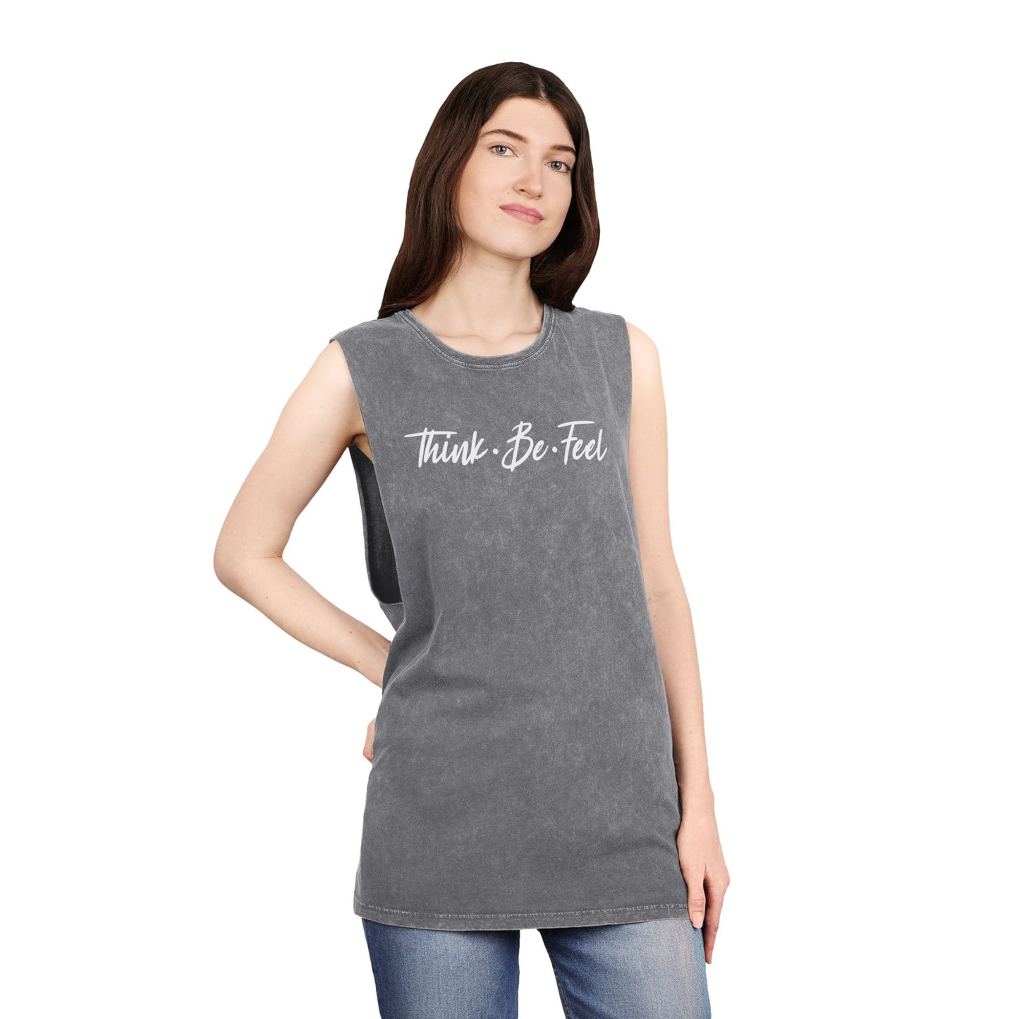 Think Be Feel Unisex Stonewash Tank Top - Think Be Feel