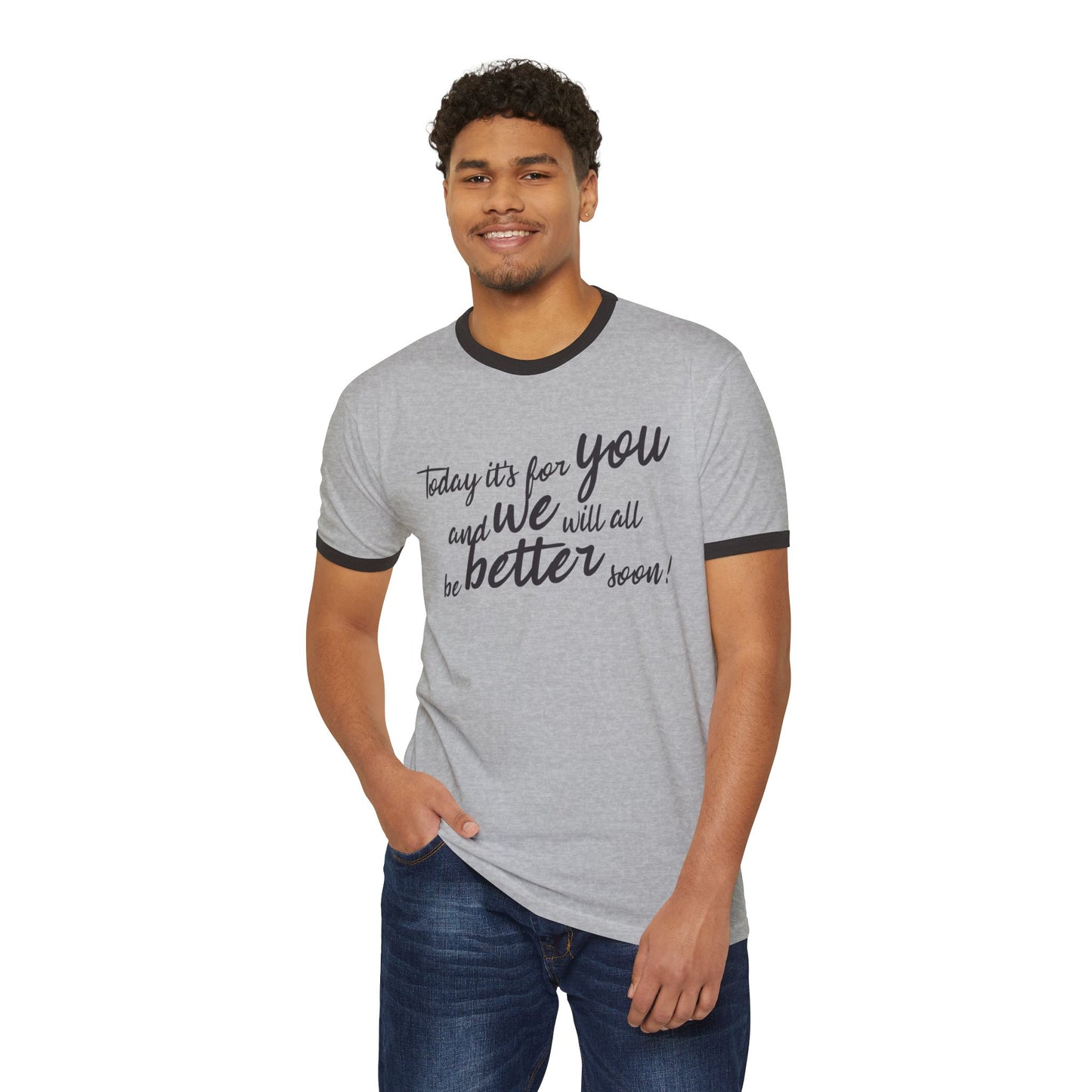 Think Be Feel Unisex Cotton Ringer T-Shirt
