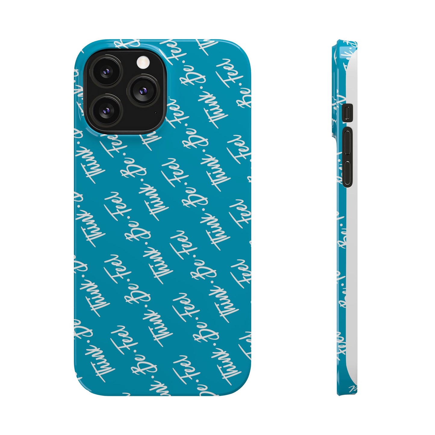 Think Be Feel Slim Phone Blue Case - Think Be Feel