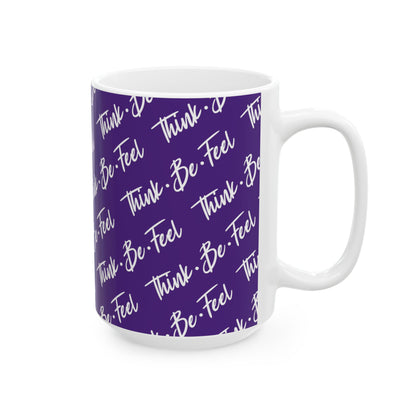 Think Be Feel Original Purple Ceramic Mug (15oz) - Think Be Feel