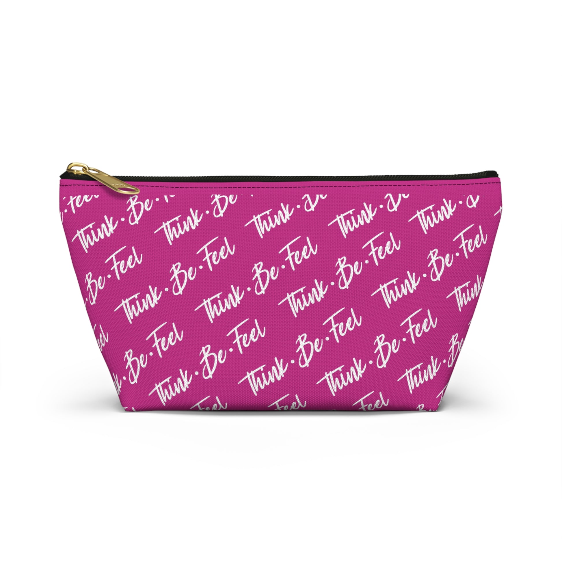 Think Be Feel Pink Travel Pouch w T-bottom - Think Be Feel