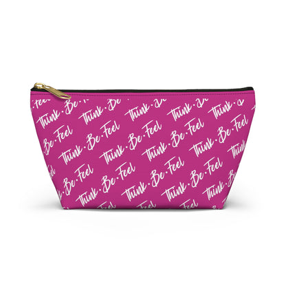 Think Be Feel Pink Travel Pouch w T-bottom - Think Be Feel