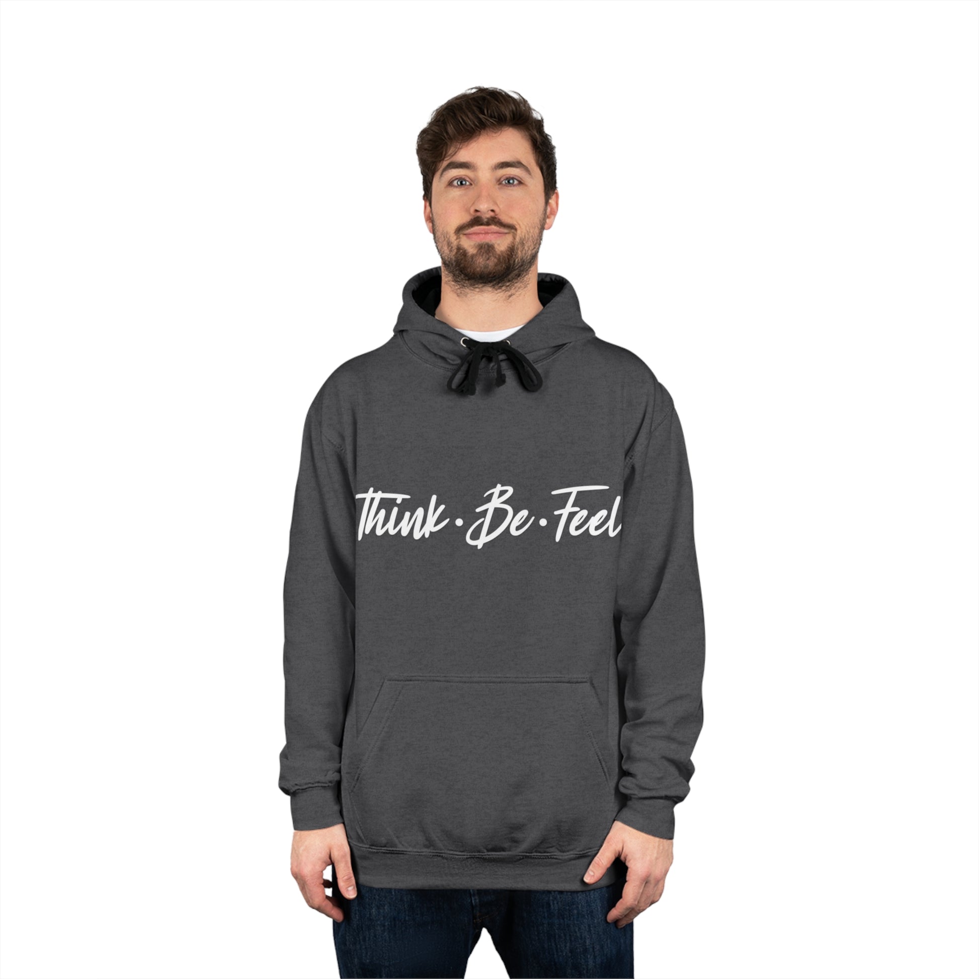 Unisex Varsity Hoodie - Think Be Feel