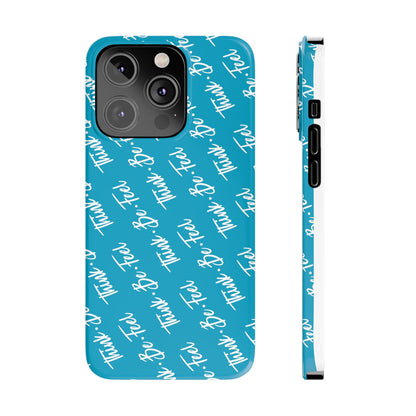 Think Be Feel Slim Phone Blue Case - Think Be Feel