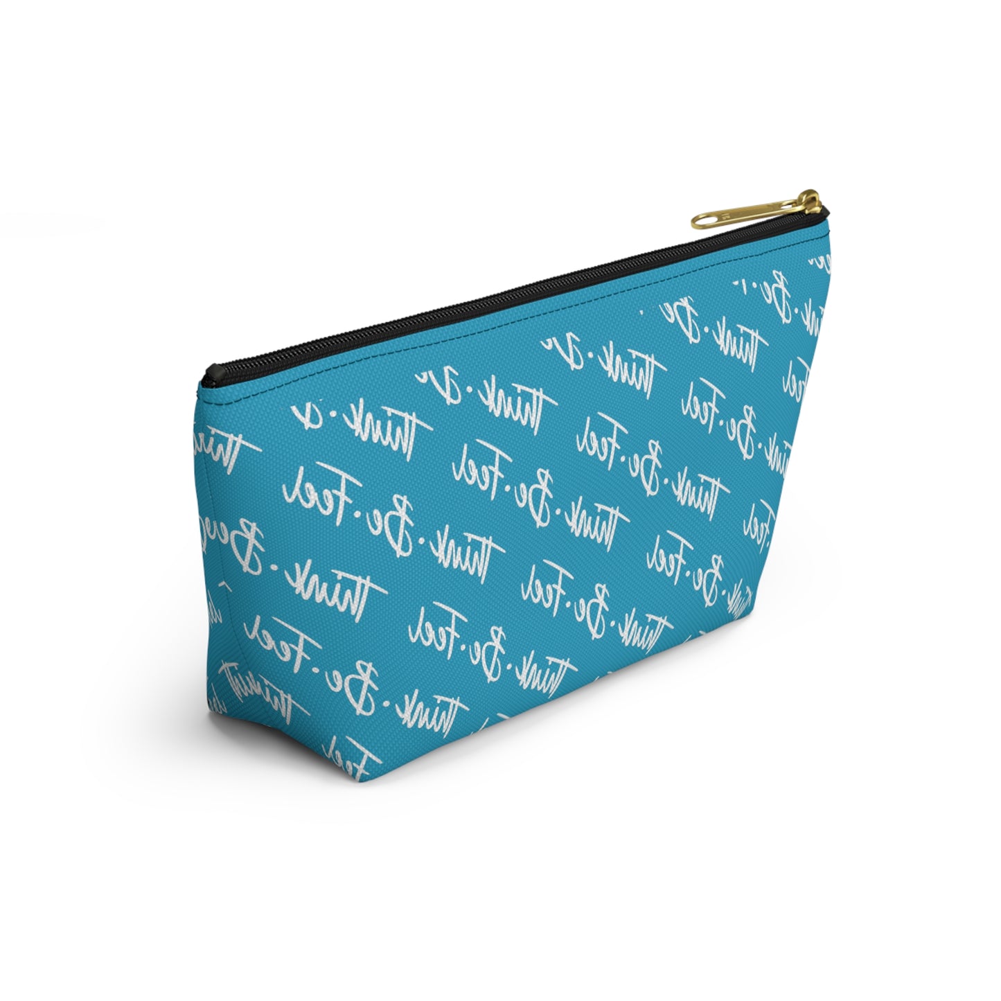 Think Be Feel Blue Travel Pouch w T-bottom