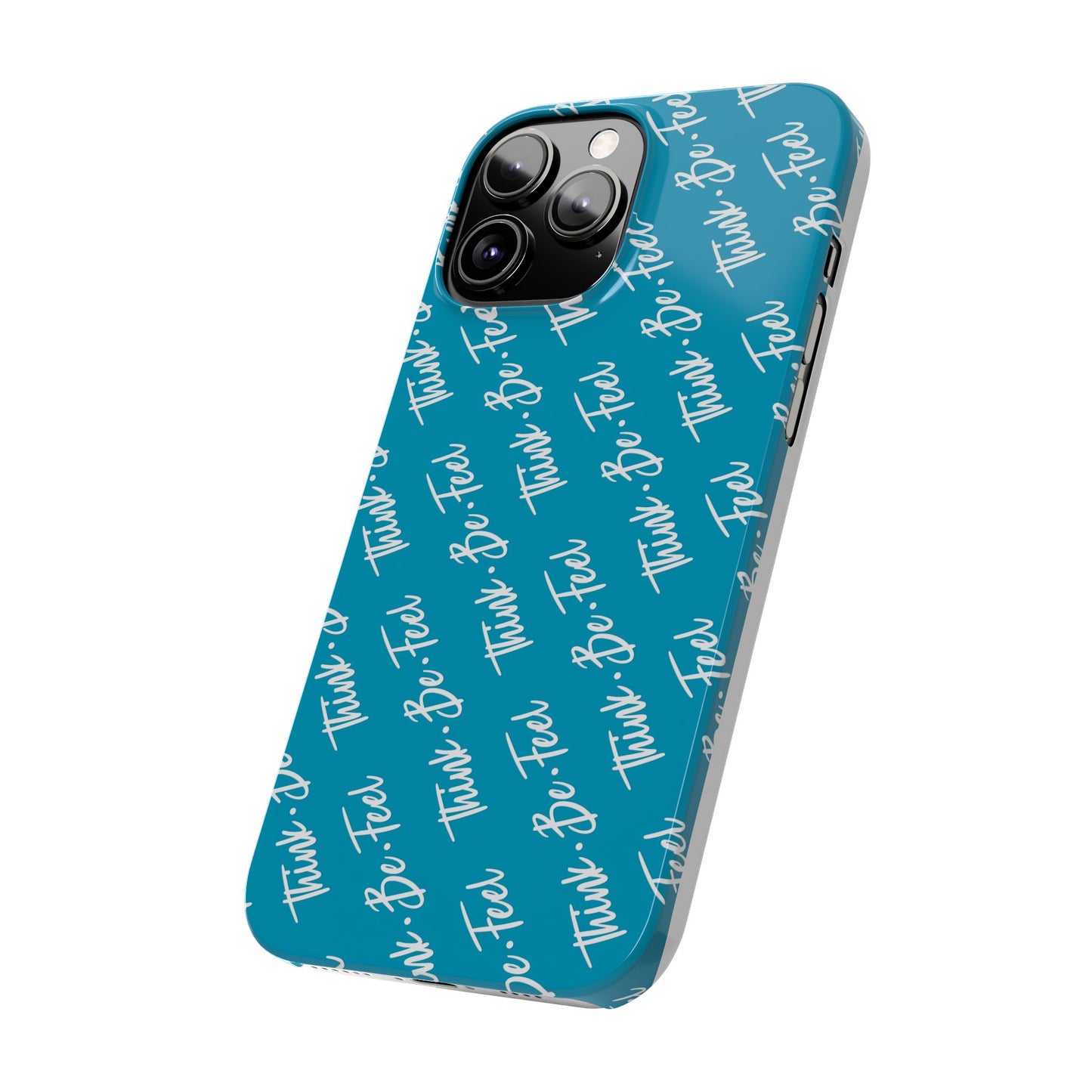 Think Be Feel Slim Phone Blue Case - Think Be Feel