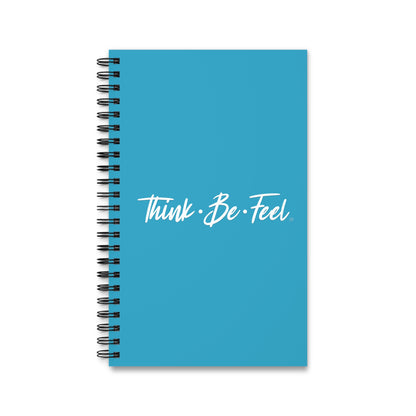 Think Be Feel Blue Spiral Journal - Think Be Feel