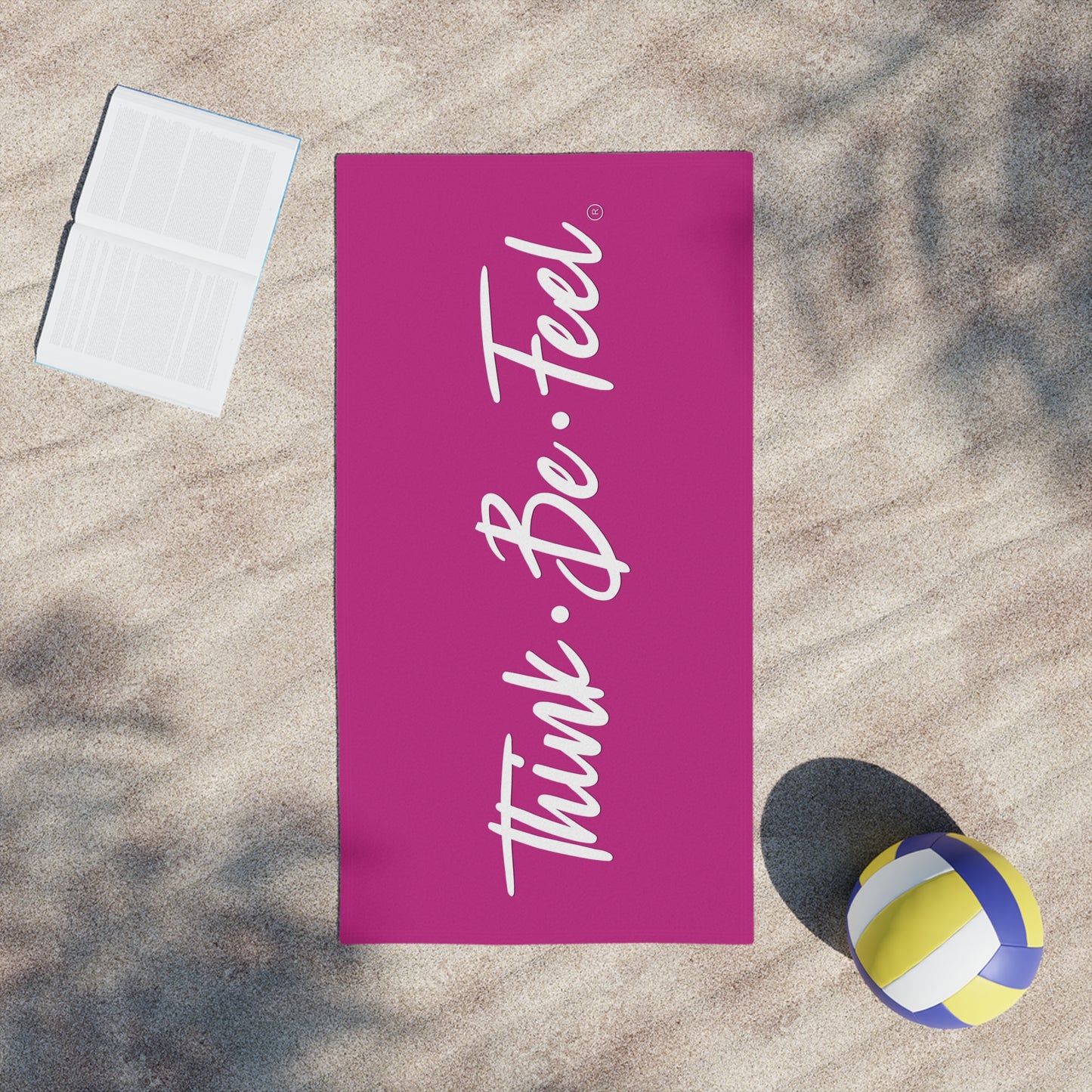 Think Be Feel Original Pink Beach Towel - Think Be Feel