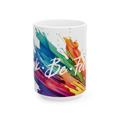 Think Be Feel Anniversary Ceramic Mug (15oz) - Think Be Feel