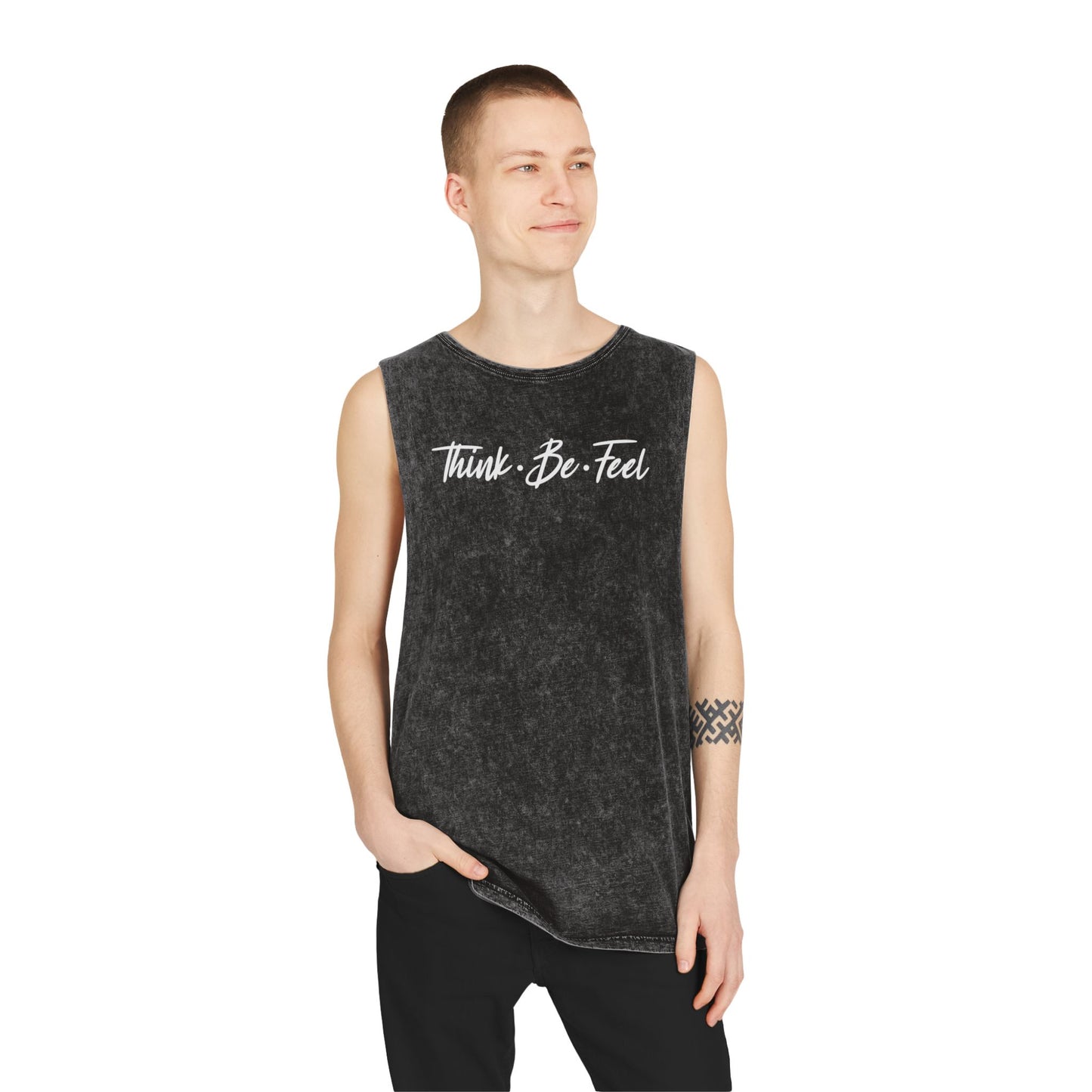 Think Be Feel Unisex Stonewash Tank Top - Think Be Feel