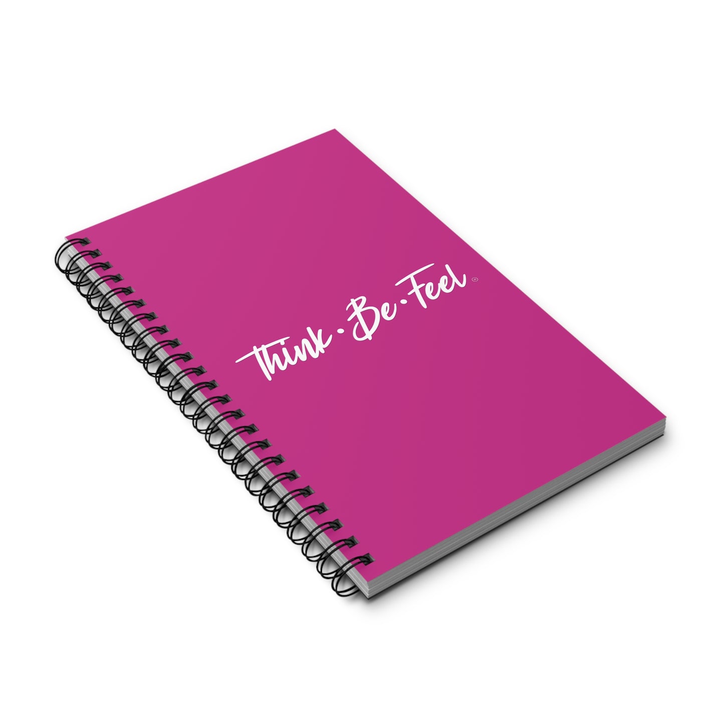 Think Be Feel Pink Spiral Journal - Think Be Feel