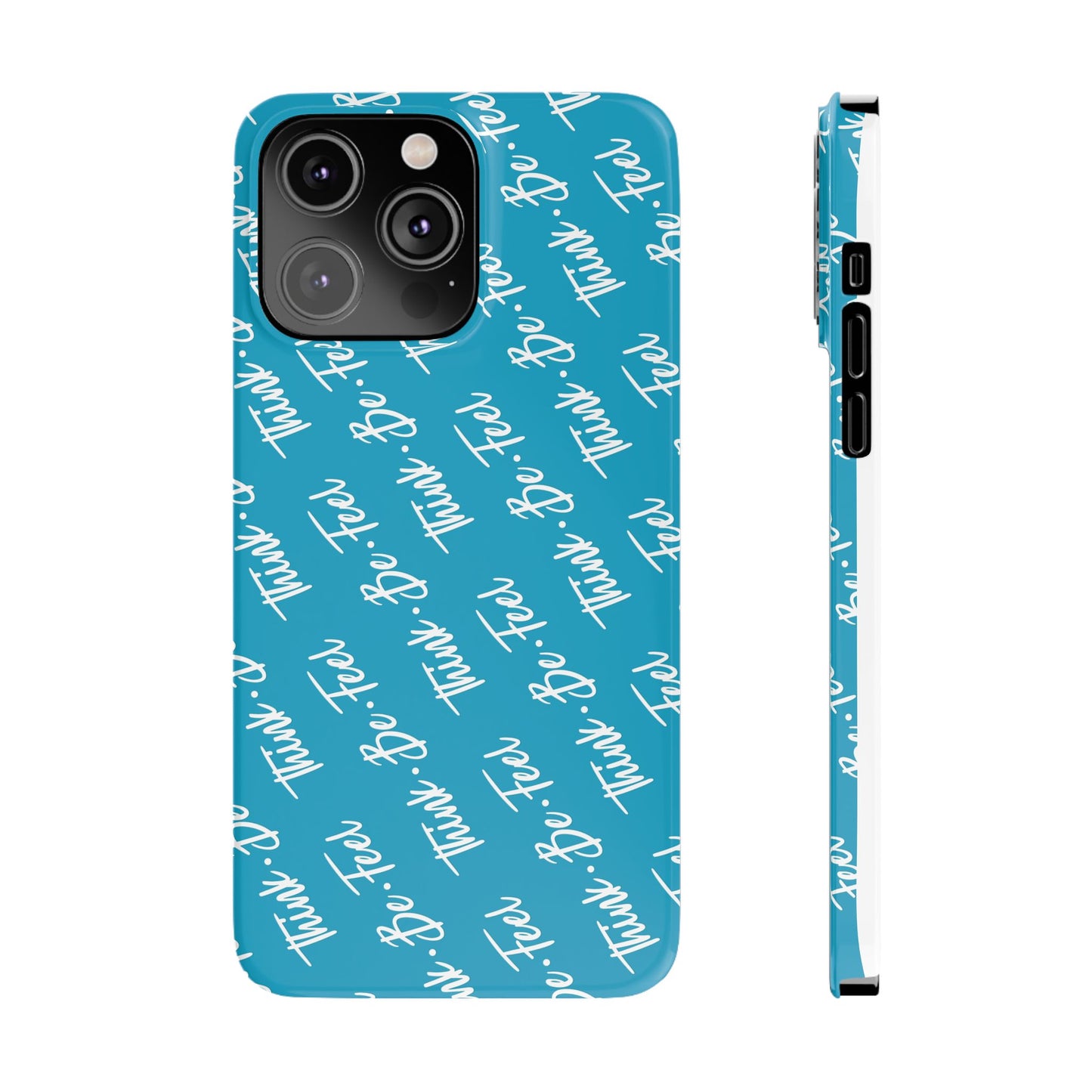 Think Be Feel Slim Phone Blue Case - Think Be Feel