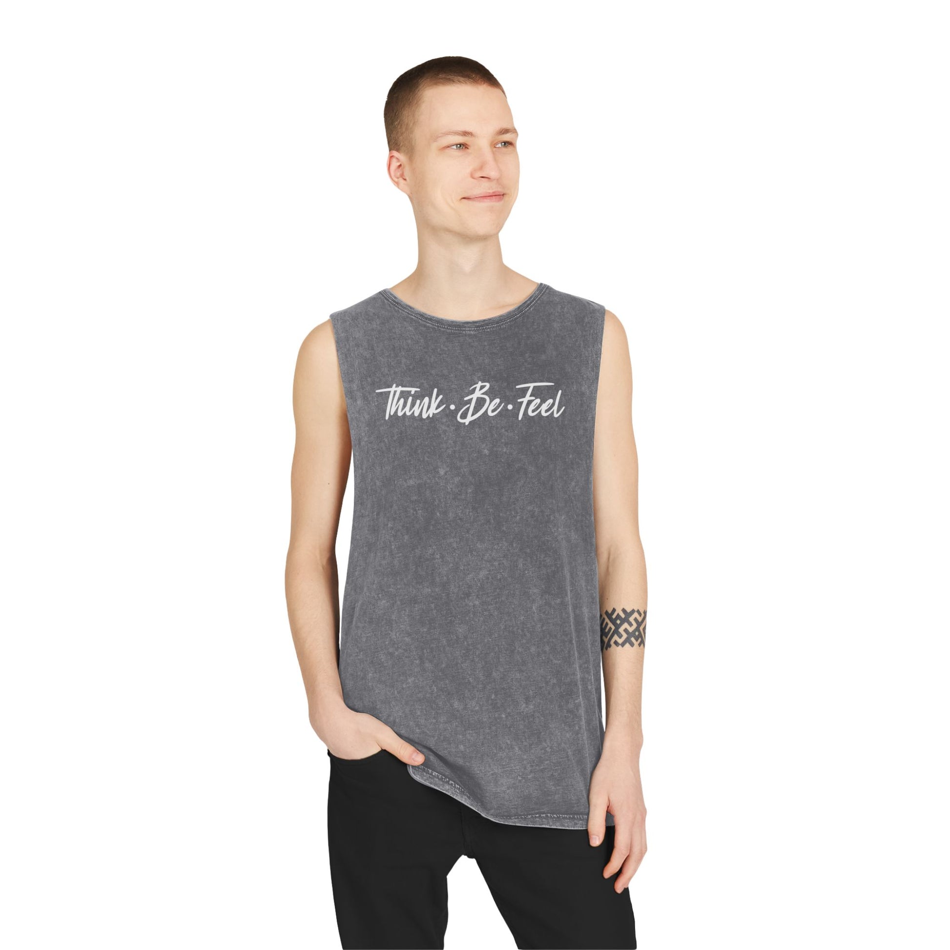 Think Be Feel Unisex Stonewash Tank Top - Think Be Feel