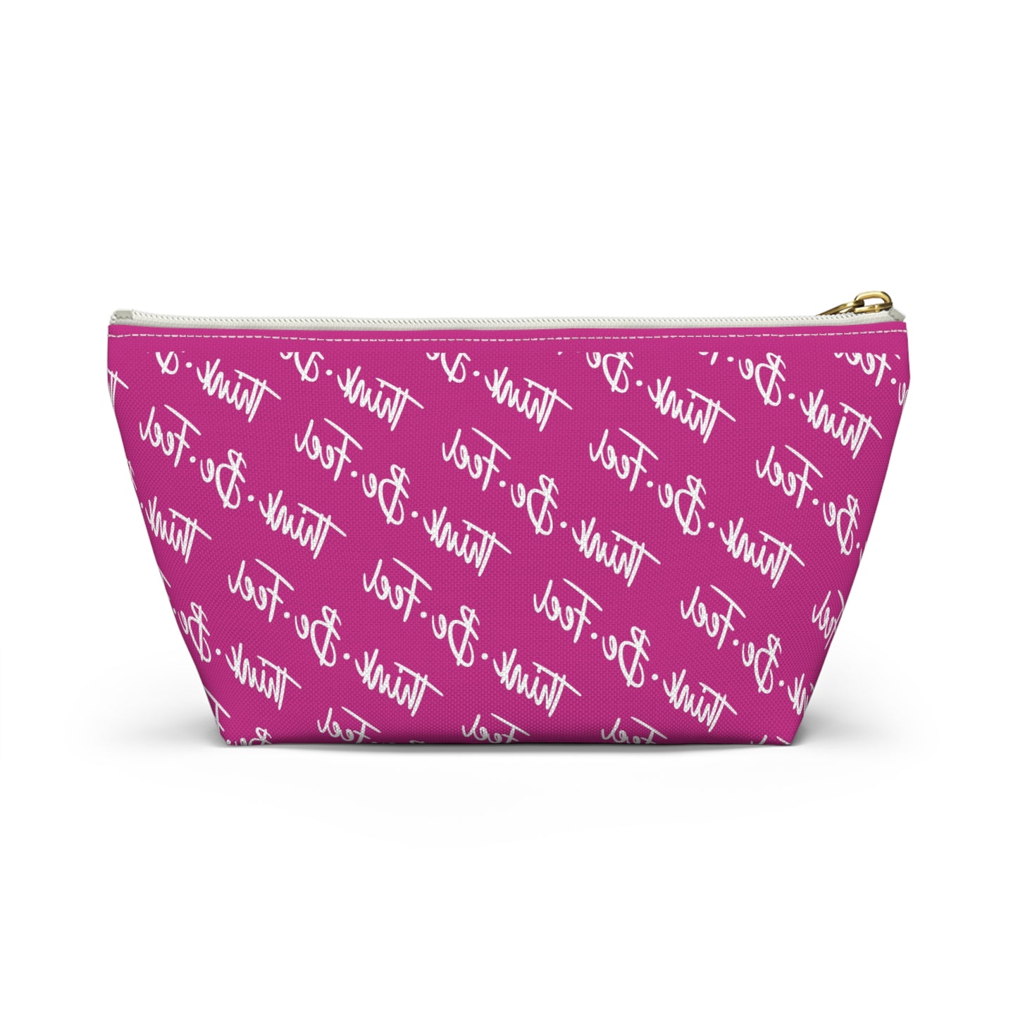 Think Be Feel Pink Travel Pouch w T-bottom - Think Be Feel