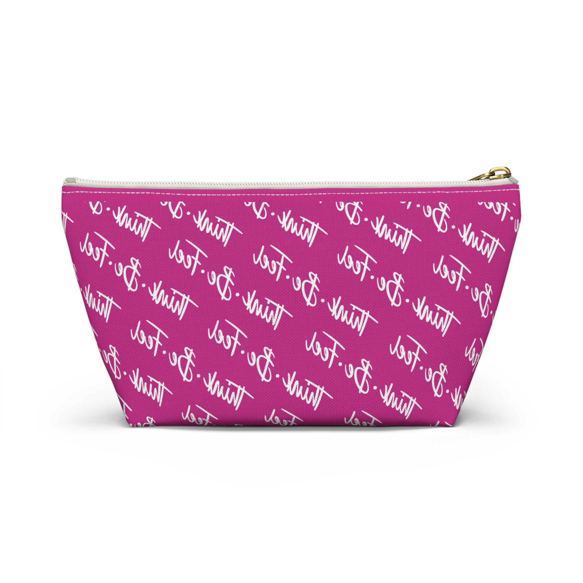Think Be Feel Pink Travel Pouch w T-bottom - Think Be Feel