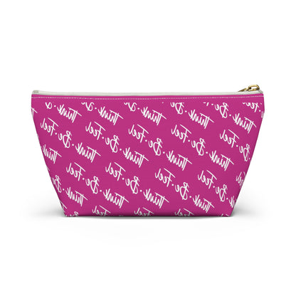 Think Be Feel Pink Travel Pouch w T-bottom - Think Be Feel