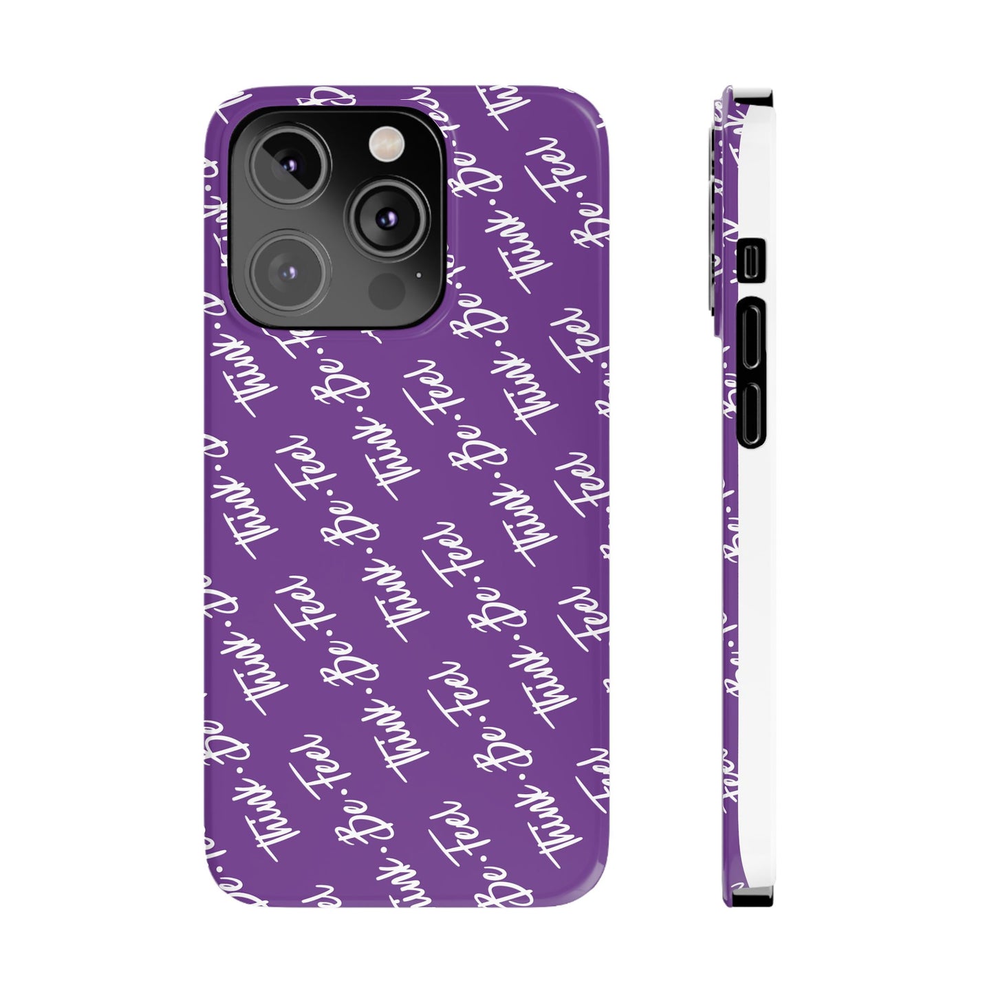 Think Be Feel Slim Phone Purple Case - Think Be Feel