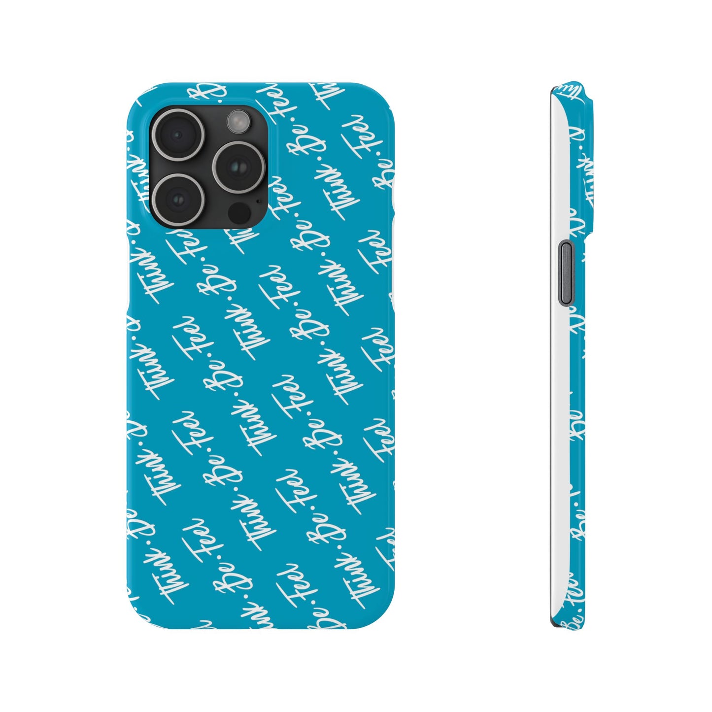 Think Be Feel Slim Phone Blue Case - Think Be Feel