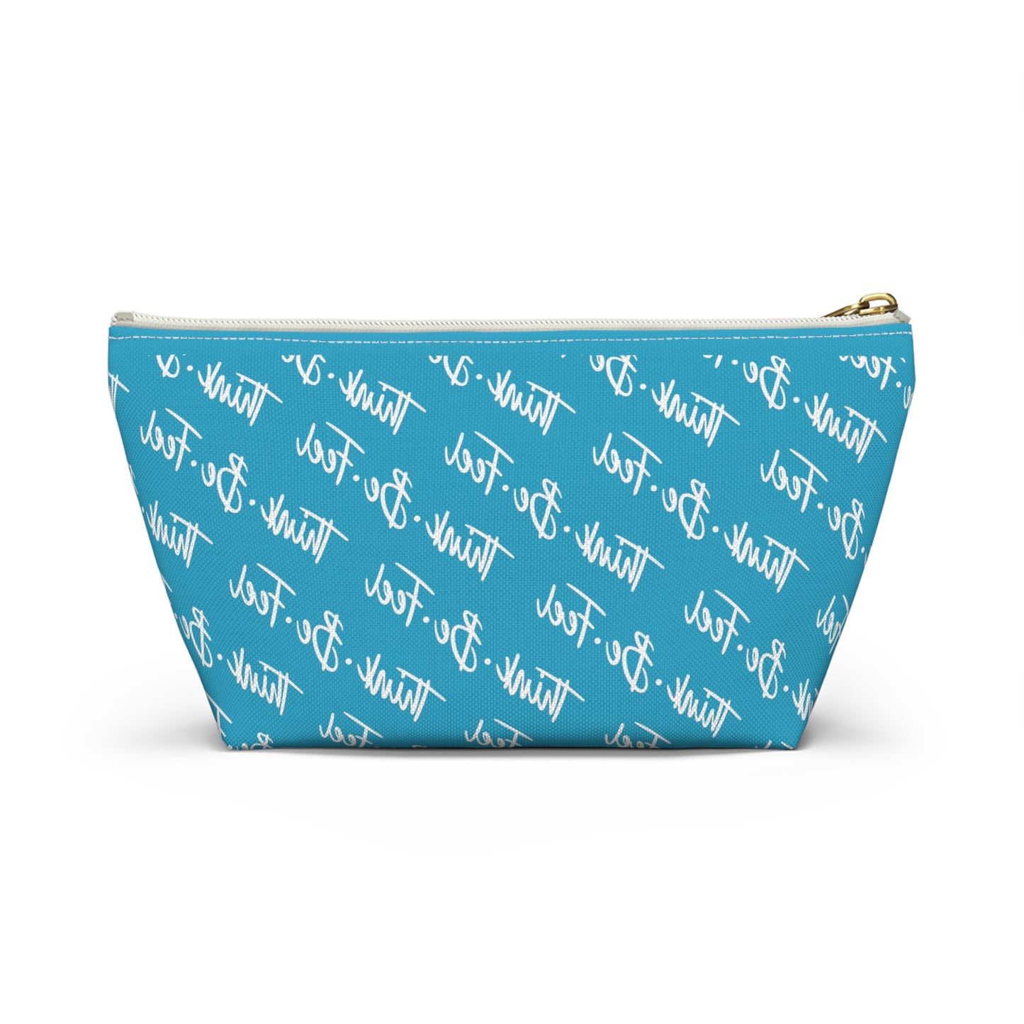 Think Be Feel Blue Travel Pouch w T-bottom