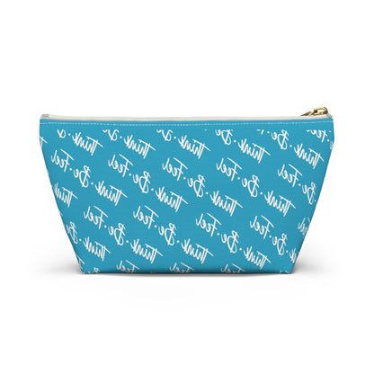 Think Be Feel Blue Travel Pouch w T-bottom