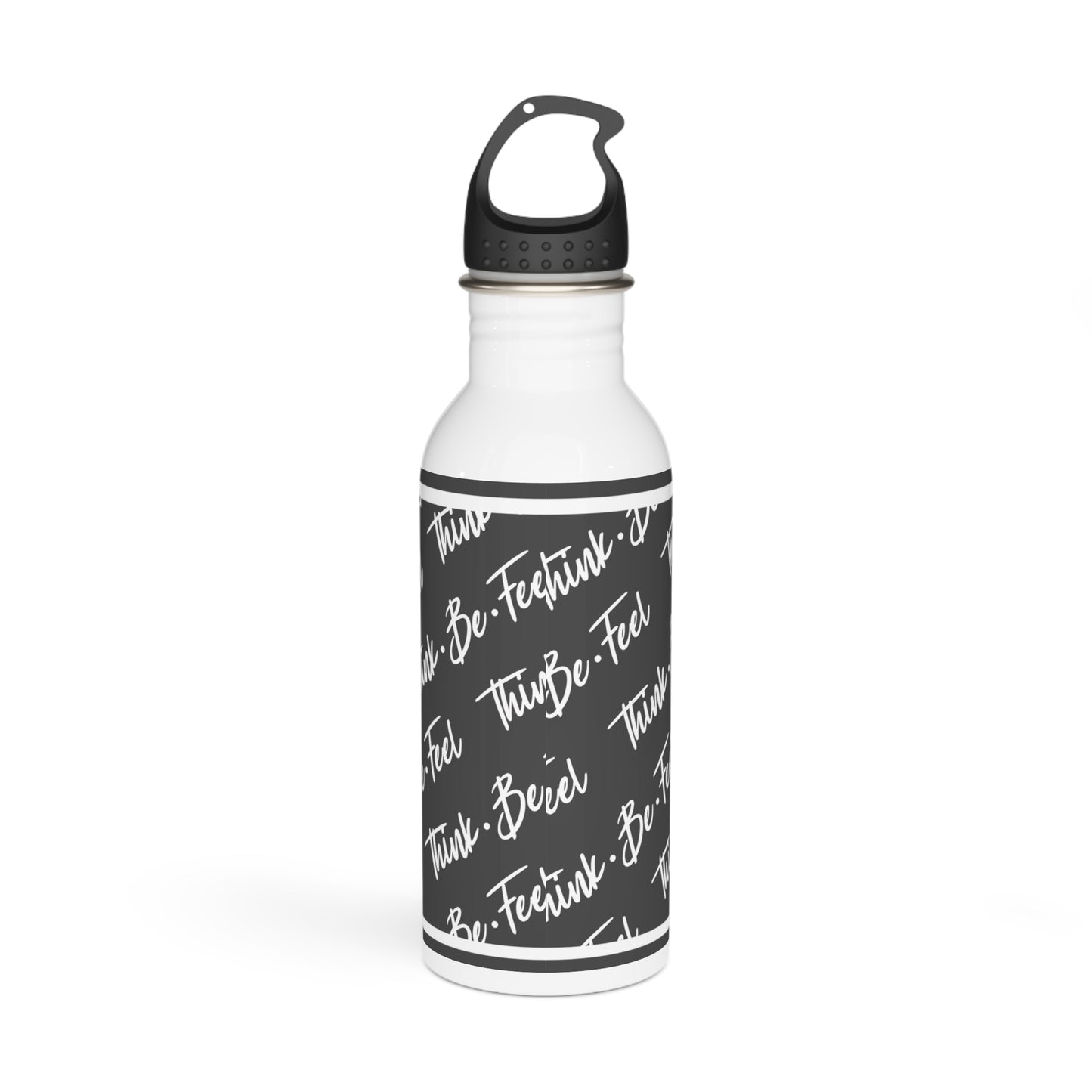 Think Be Feel Original Gray Stainless Steel Water Bottle - Think Be Feel