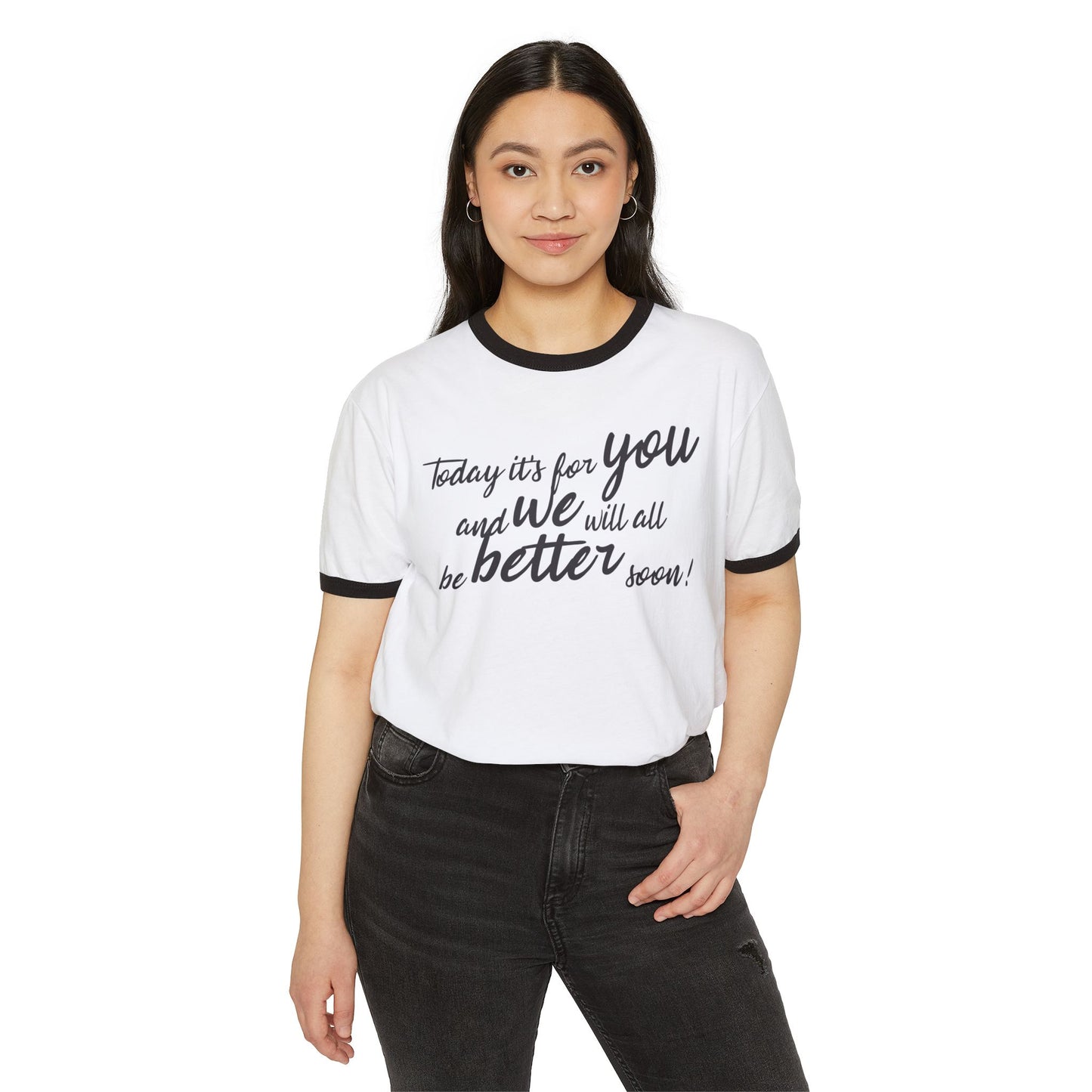 Think Be Feel Unisex Cotton Ringer T-Shirt