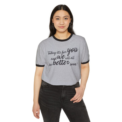 Think Be Feel Unisex Cotton Ringer T-Shirt