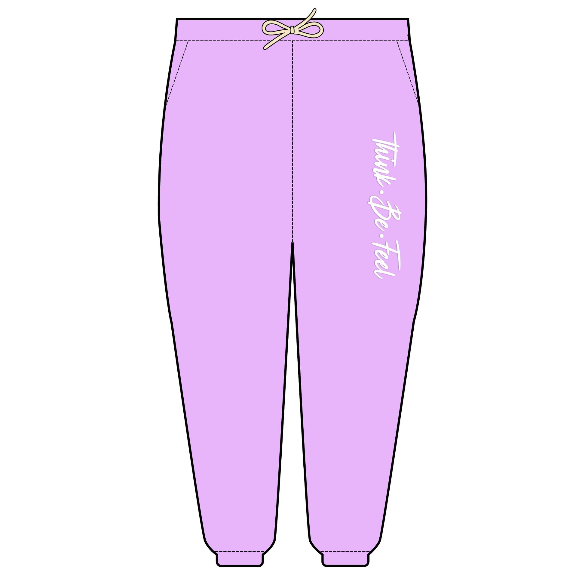 Think Be Feel Unisex Garment-Dyed Lightweight Fleece Sweatpants - Think Be Feel