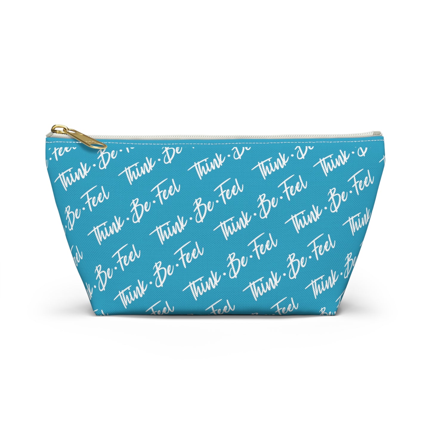 Think Be Feel Blue Travel Pouch w T-bottom